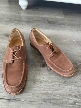 UGG Men's Brown Suede Moc Toe Boat Shoes
